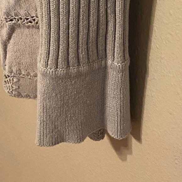 VINTAGE KIKIT Maurice Sasson Women's Suede Leather Jacket Crochet Beige Size (L) - Picture 6 of 10